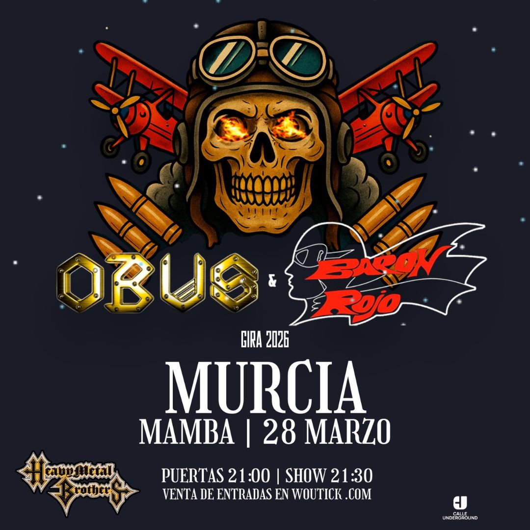 BARÓN ROJO Y OBÚS SABADO 28-3-2026 SALA MAMBA – MURCIA