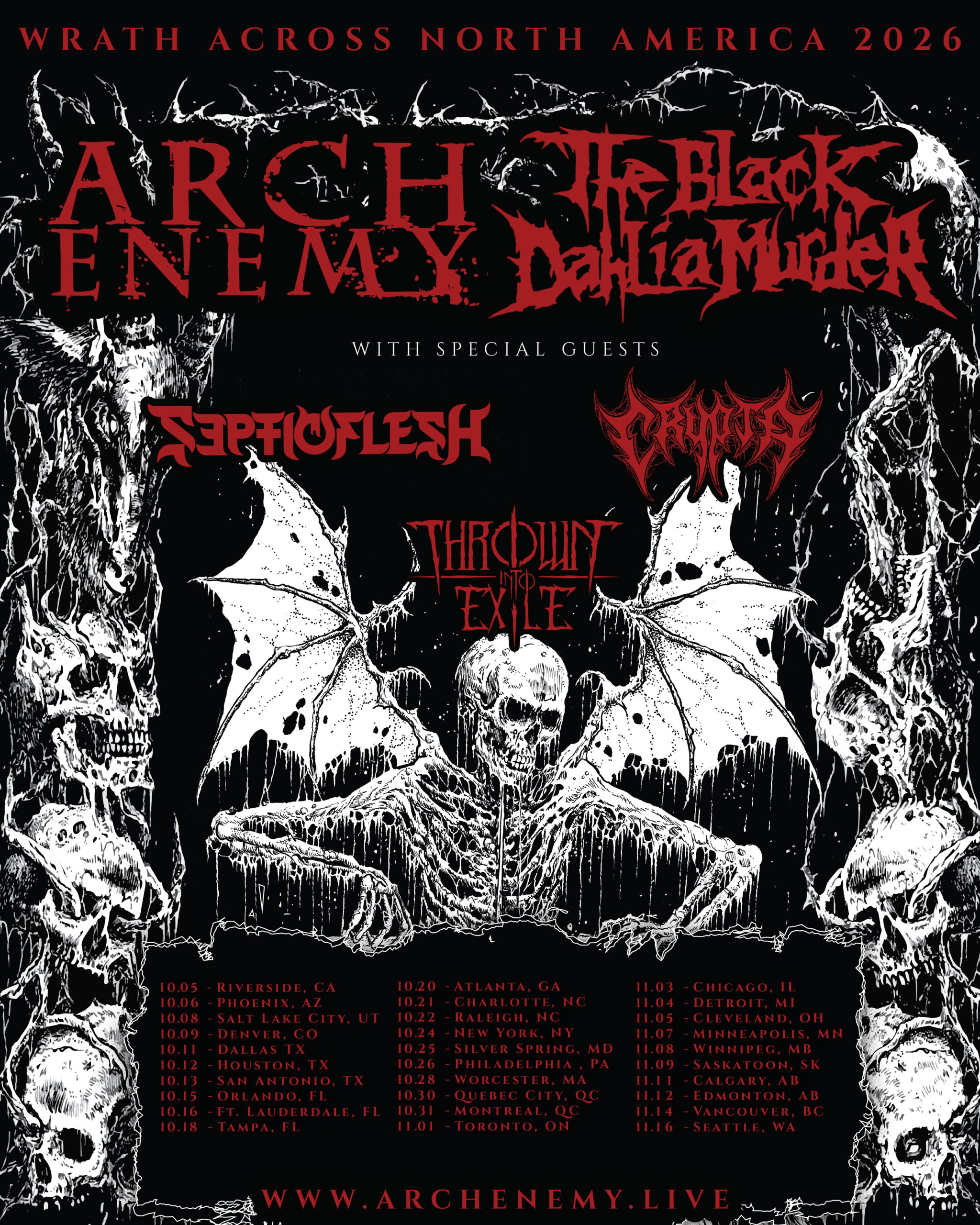 Arch Enemy y The Black Dahlia Murder anuncian co-headlining tour otoño 2026